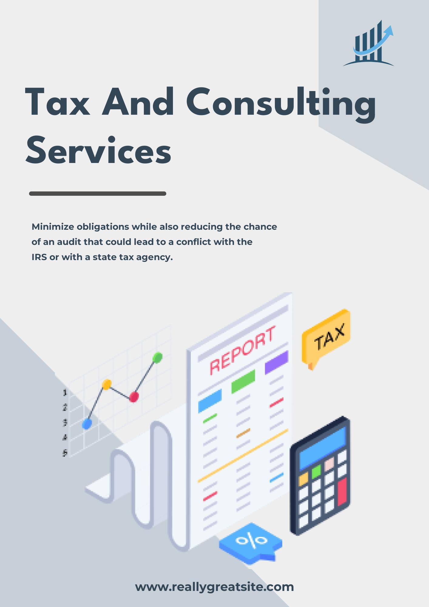 Grey Isometric Tax And Consulting Services Flyer (A4)-1584