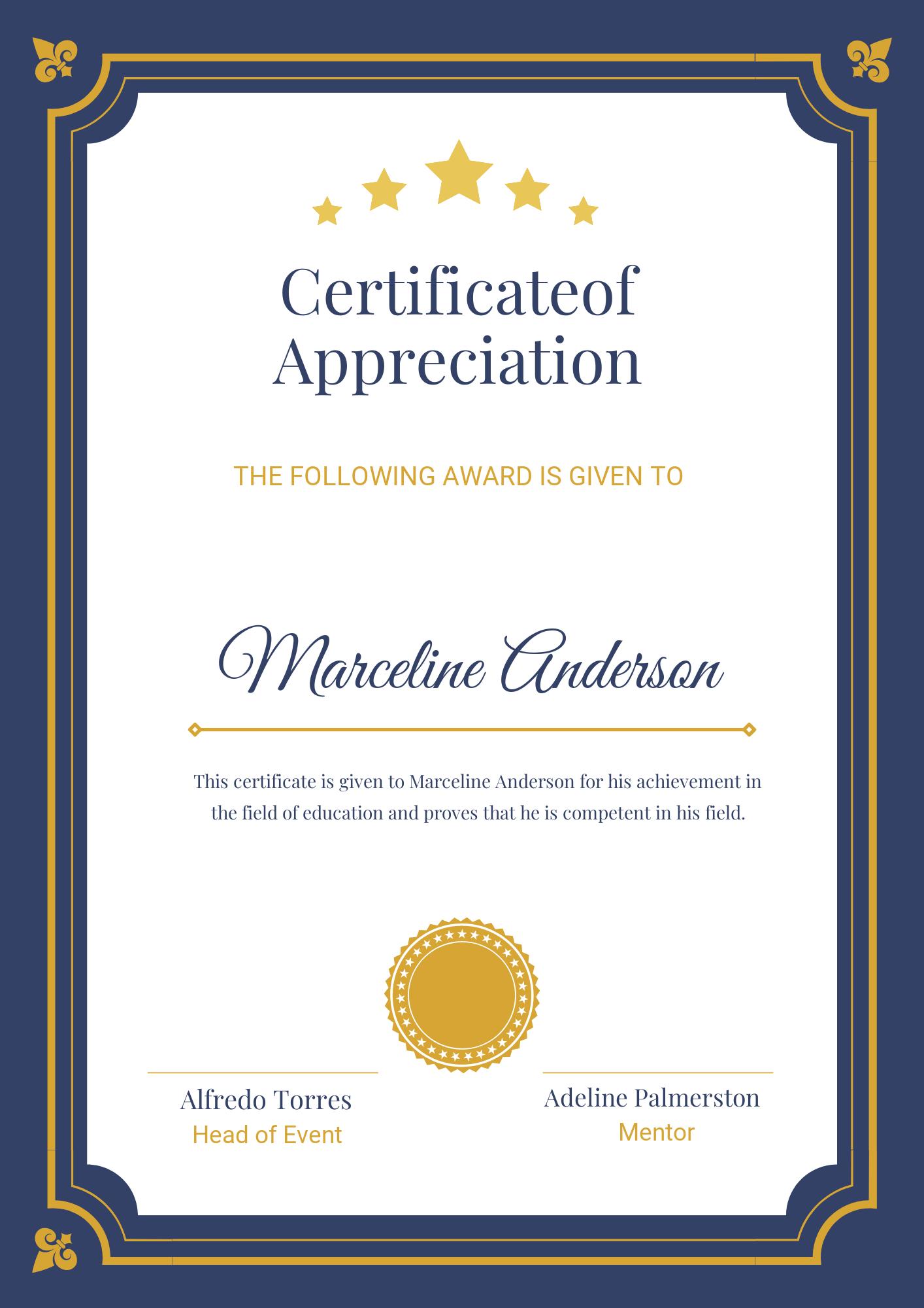 Certificate of Appreciation-969